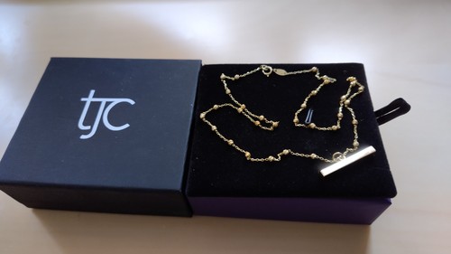 9ct gold ladies bar necklace