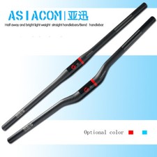 Full Carbon Fiber Mountain Handlebar Bike Bicycle Flat Riser Bar 31.8*600-760mm
