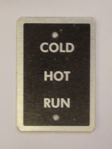 Cold hot run - 'cold, plate
