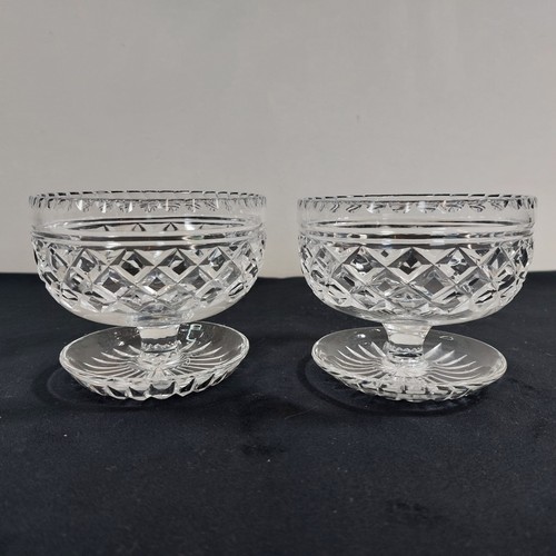 Cut crystal footed - cut, dessert