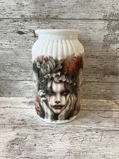 Vase Decoupaged Glass vase