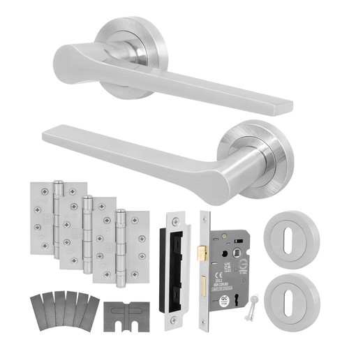 Satin internal door handle - internal,