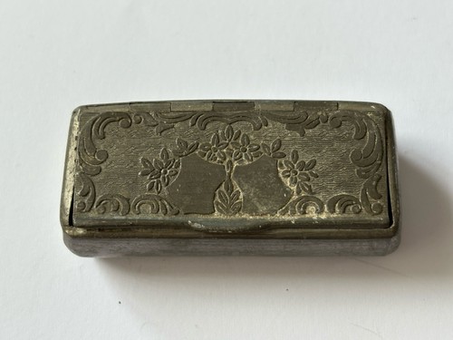 Antique small pewter - pewter, box