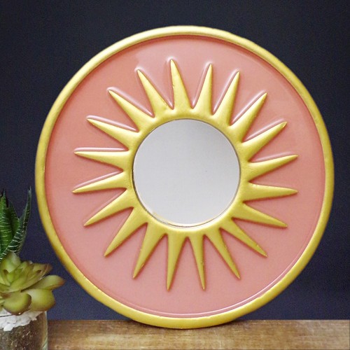Sun mirror gold handmade small - sun,