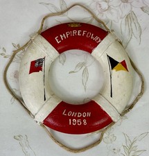 SS Empire Fowey Souvenir Life Ring, HMT Empire Fowey Troop Ship 1958 P&O