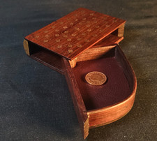 Wooden Box Faux Book 'Secret Drawer' Treen Vintage Antique B357