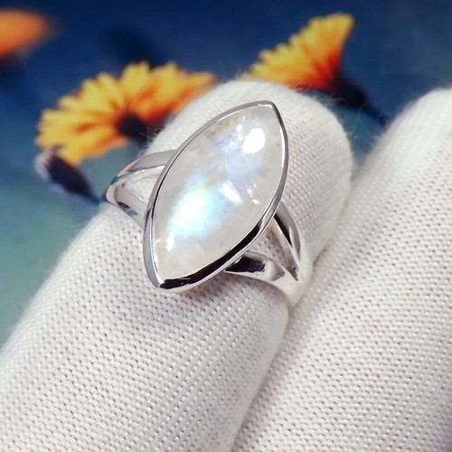 Rainbow moonstone gemstone - rainbow, 925