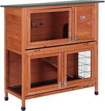 DELUXE DOUBLE DECKER RABBIT GUINEA HUTCH HUTCHES WITH LEGS 2 TIER BB-41-DDL-NT