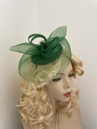 Fascinator emerald green - fascinator,
