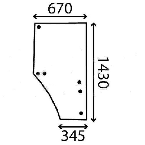 Door glass for - door, deere