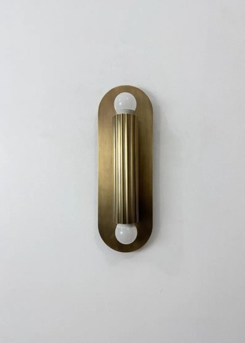 Mid century fluted brass wall - mid,