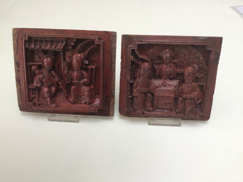 Chinese carved wood - carved, panels