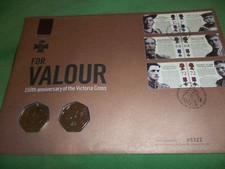 2006 150th ANNIVERSARY OF THE VICTORIA CROSS  FOR VALOUR  COIN AND COVER 2X 50p