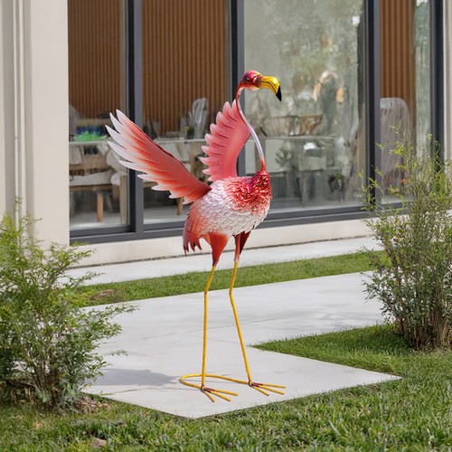 Large outdoor flamingo statue - large,