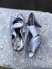 VT Collection pretty satin grey heel slingback open toe shoes. Never Worn.SZ7