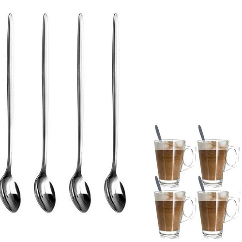Long handle latte spoons - 4,