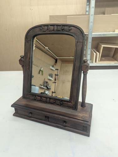 Vintage wooden tabletop vanity - vintage,