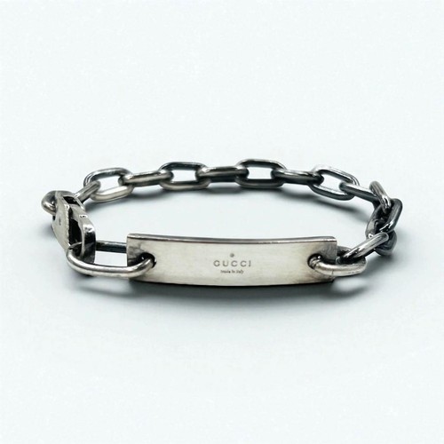 Gucci vintage silver - id, chain