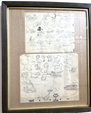 Original drawings of Disney & other characters by David Dodd Hand 54cm x 45cm