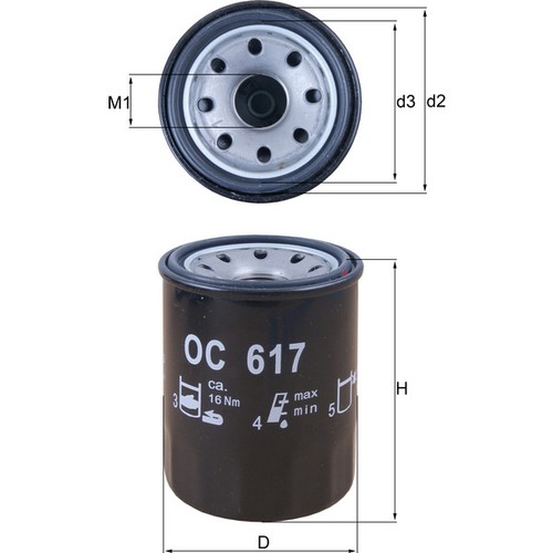Mahle 617 oil filter - 617,
