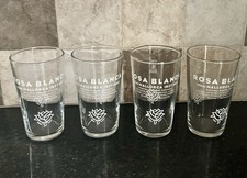 Rosa Blanca Beer Half Pint Glass Brand New X4 Pub Man Cave Home Bar Gift Idea