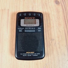 Black SONY SRF-M806 Portable Personal Pocket FM/AM Radio - Tested & Working