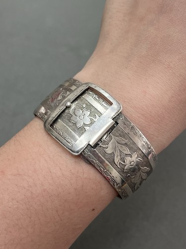Vintage silver plated belt - vintage,