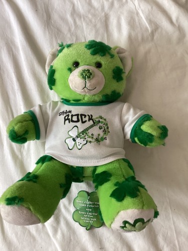 Build bear shamrock plush - a,