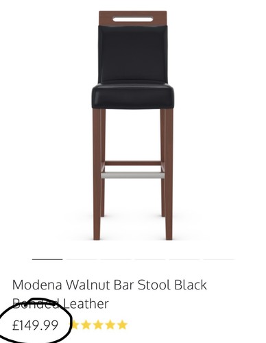 Modena walnut bar stool - walnut, of