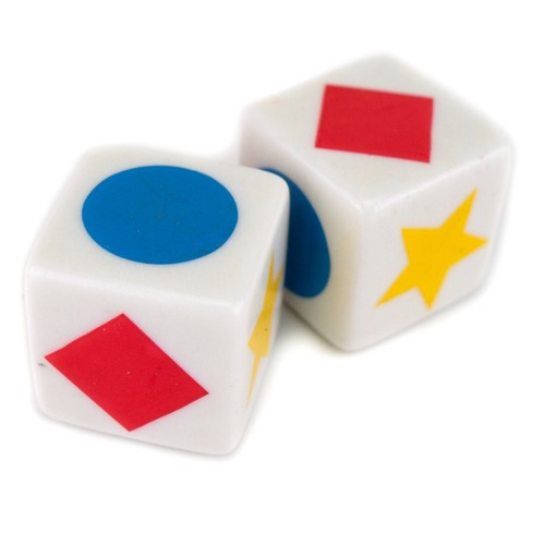 Large shape dice colour - shape, x2