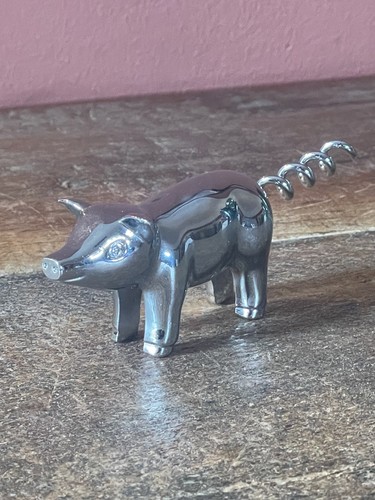 Vintage mid century - chrome, pig
