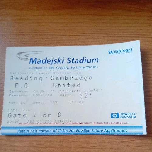 Ticket 2000 2001 12 - 2000/2001, 2/12/2000