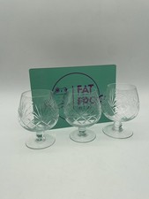 Vintage Crystal Small Brandy Glasses 