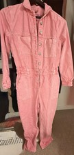 Pink Rose Dungarees Vintage