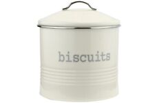 Round Airtight Biscuits Cookie Food  Kitchen Storage Canister Jar, In 6 Shades