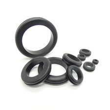 Open Grommets Black Rubber 6mm 9mm 12mm 16mm 20mm 25mm 32mm 38mm 50mm