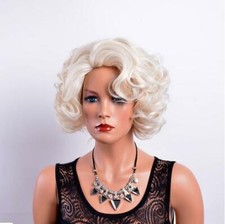 12" Blonde Curly Synthetic Wig