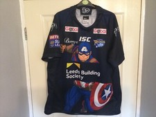 Leeds Rhinos Rare Rugby jersey- Captain America Marvel shirt Size Large