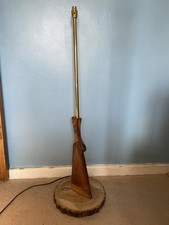 gun stock upcycled lamp light retro man cave steam punk