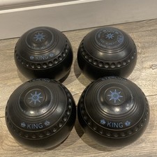4 X Sterling King ALMARK De-Luxe Lawn Bowls SIZE 4 HEAVY Dimple 