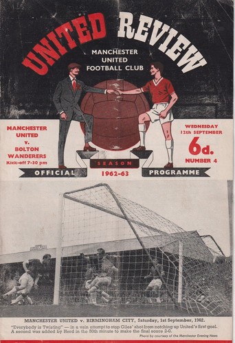 Football programme man utd - football,