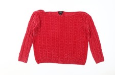 Lipsy Women's Red Cable-Knit