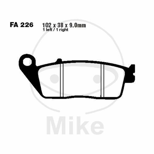 Pair brake pads ebc - brake,