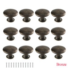 12Pcs Antique Brass Knobs Handles For Cabinet Doors Drawer Cupboard Door Knob