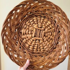 Large Vintage Straw Wicker