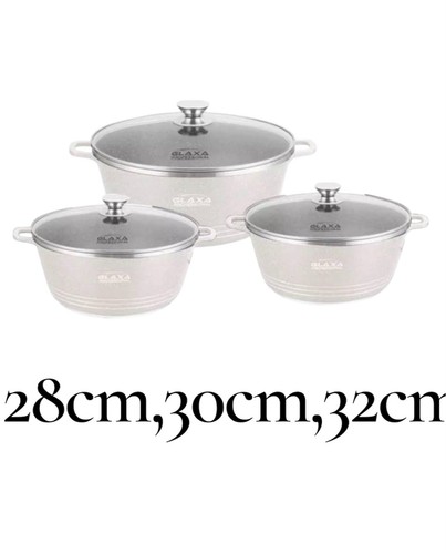 3pc large sizes marble coated - large,