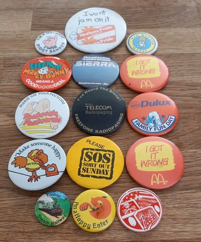 Vintage pin badges - vintage, job