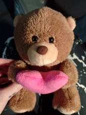 Brown Teddy Bear Plush Soft Toy Heart Valentines Collection