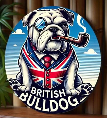 British bulldog vintage sign - british,