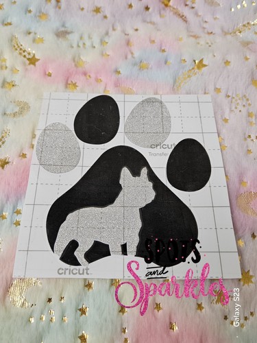 Black silver frenchie dog - ,